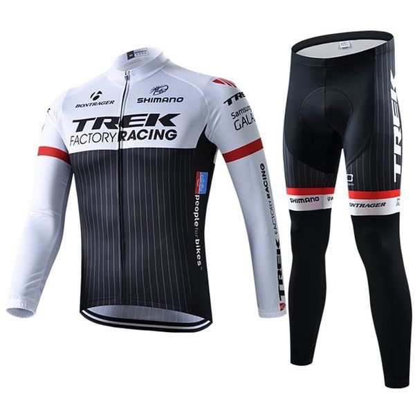 

black and white tour de france cycling suit long sleeve men's summer team mountain bike riding pants, Gray