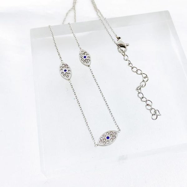 

earrings & necklace boho evil bllue eye for women men snake all-seeing collar gold pendant long chains couple punk, Silver