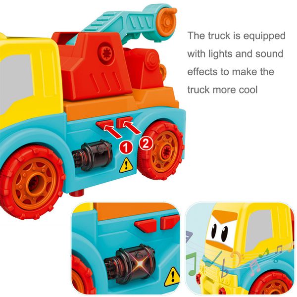 

infrared remote control truck toys for children twoway multifunctional electric drill screw disassembly toy kids educational toy