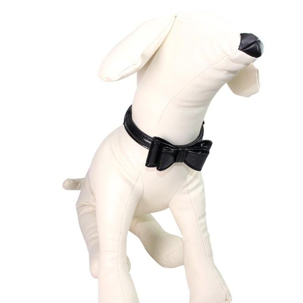 

dog collars & leashes exquisite adjustable puppy pet collar serpentin shape printed bow training walking durable belts 5 colors 20jan15