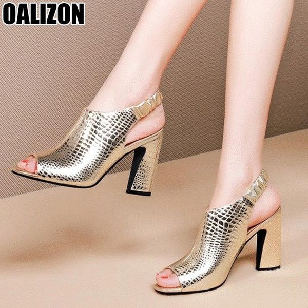

summer elegant fashion women peep toe elastic alligator sandals casual high square heels platforms female shoes r043, Black