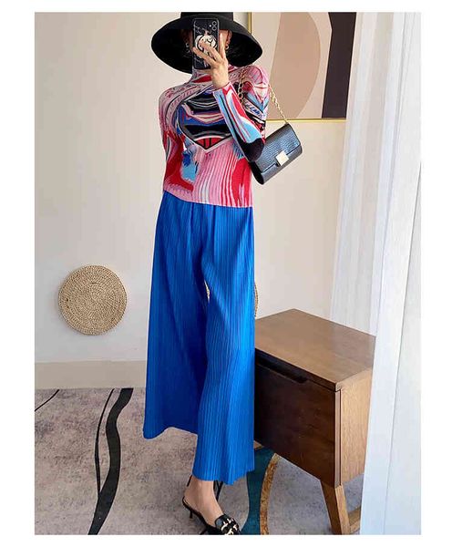 

dresses miyake fashion thin section solid straight leg pants, White