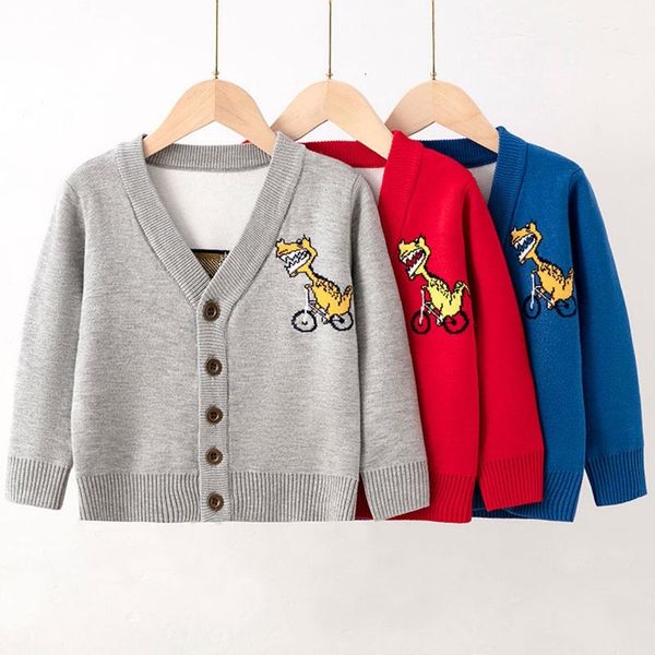 

baby boy's sweater children clothing cartoon autumn winter knitting kids girl cardigan knitted warm clothes jacket, Blue