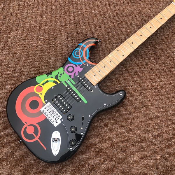 

electric guitar,maple fingerboard,rainbo,manual mapping