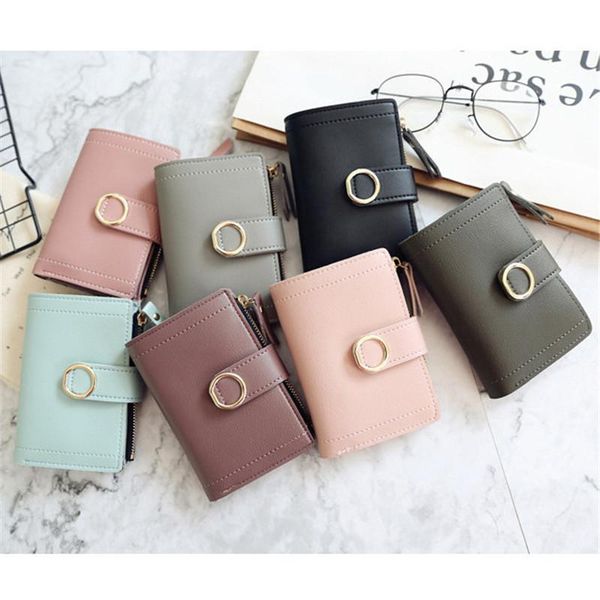 

wallets vogvigo key money bags clutch card holder organiser circle buckle coin purses for women girls gift pu leather, Red;black