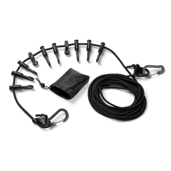 

outdoor gadgets 5m portable multifunctional hanging rope camping clothesline adjustable anti-slip canopy ropes
