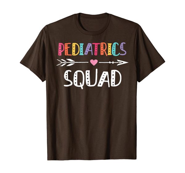 

pediatrics squad nurse cute rainbow gift shirt for woman, White;black
