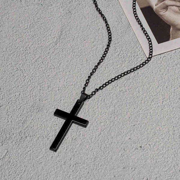 

vintage gothic pendants cross necklace cool street style necklaces for men women unusual chain on the neck chains punk jewelry, Silver
