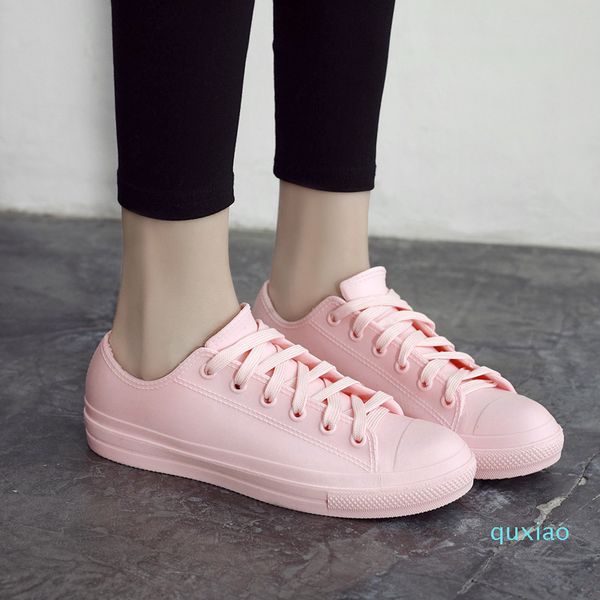 

fashion women's low-shallow saliva waterproof rain non-slip short tube water boots work overshoes rubber shoes, Black;red