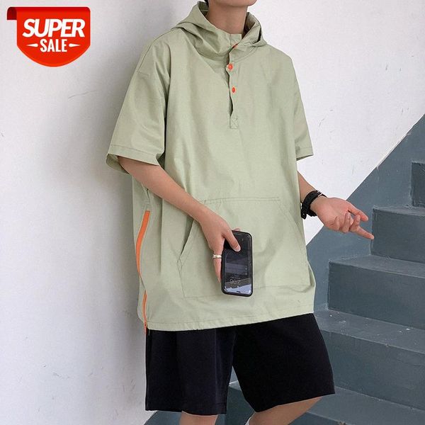 

yemi fashion|shirt men's hooded short sleeve sweater hong kong style japanese youth shirt pullover #xd69, Black