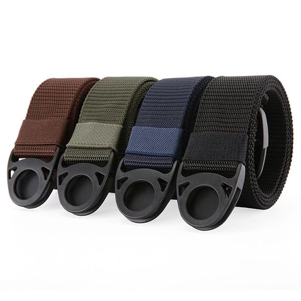 

belts military men belt 2021 army adjustable outdoor travel tactical waist with plastic buckle for pants waistband, Black;brown