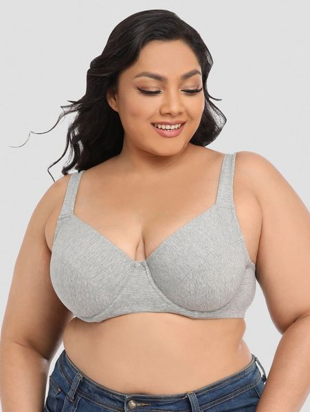 

plus underwire bra 10yu#, Black;white