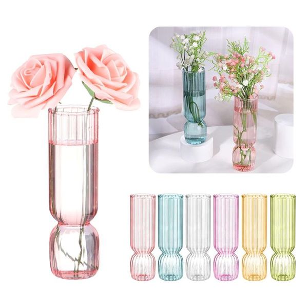 

vases nordic home terrarium container living room decor glass vase transparent flower hydroponic plant bottle