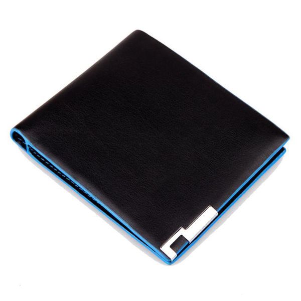 

men stylish bifold business wallet with card holdermens leather synthetic uomini portafoglio, Red;black