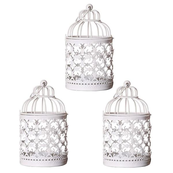 

candle holders 3 pcs birdcage shape candlestick iron sticks holder (candle)