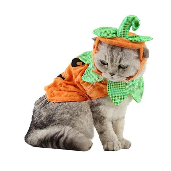 

dog apparel pet halloween supplies pumpkin set hat costume for pets