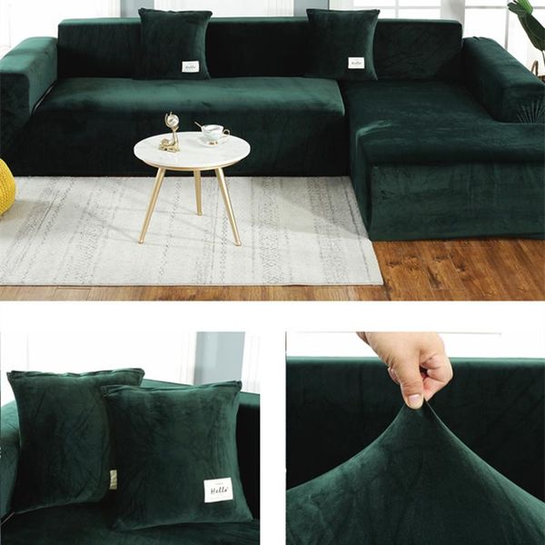 

chair covers claroom solid color thick velvet sofa cover for living room towel slip-resistant strech slipcover co85#