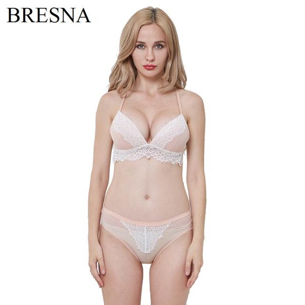 

bras sets lace wireless lightly lined bra set triangle soft cup wide side backless mesh underwear women lingerie brassiere, Red;black