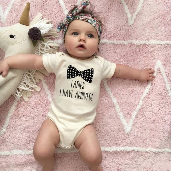 

rompers ladies i have arrived print funny born boy girl bodysuit cute letters short sleeve infant baby jumpsuit outfit 0-24m, Blue