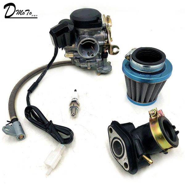 

motorcycle fuel system 18mm gy6 50cc scooter moped pd18j cvk carburetor carb 139qmb 139qma atv quads go-kart buggy (pd18j)