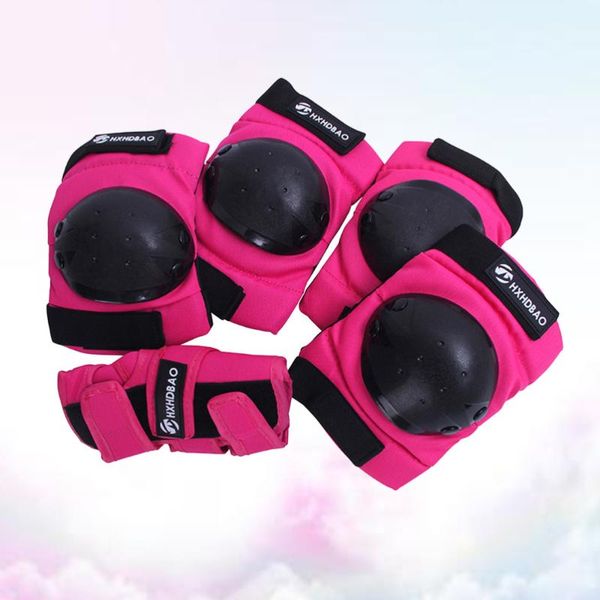 

pcs safety children sports protective gear knee protector elbow pads wrist brace for scooter roller skating - size &, Black;gray