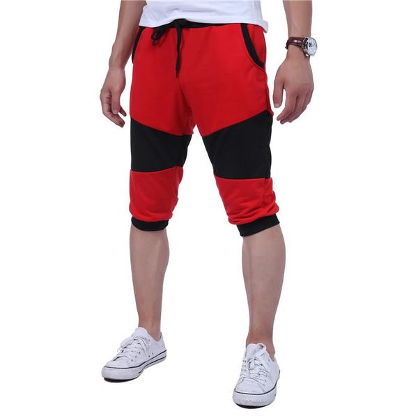 

summer casual shorts men's brand geometric pants, White;black