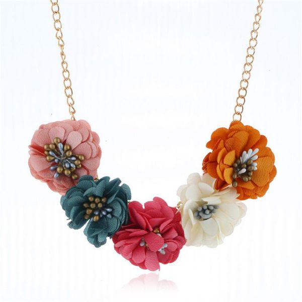 

chokers adolph star jewelry cloth flower choker necklace women 2021 trendy boho statement accessories femme pendnats necklaces, Golden;silver