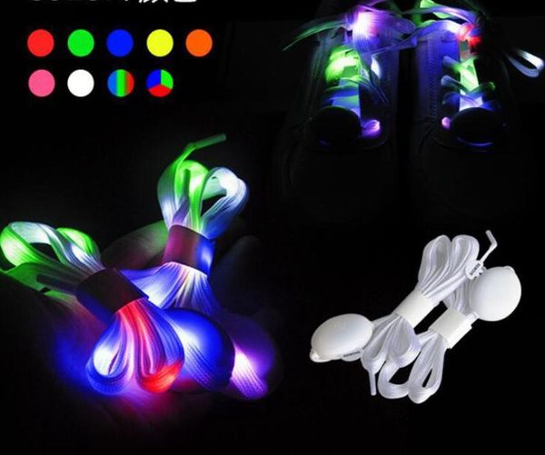 LED-blinkende Schnürsenkel leuchten Nylon-Schnürsenkel mit für Partygeschenke Laufen Hip-Hop Tanzen Radfahren Wandern Skaten 3 Modi