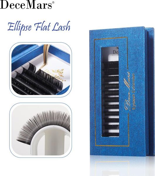 

false eyelashes decemars ellipse flat lash soft eyelash extension (12lines/tray)