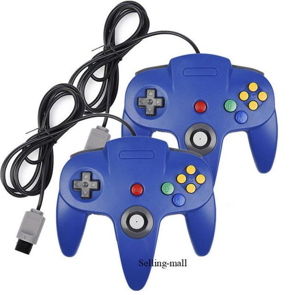

game controllers & joysticks n64 controller gamepad joystick joypad pad long wired for classic 64 consoles games port interface transparent