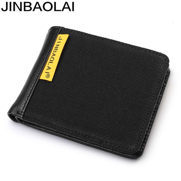 

the wallet jinbaolai men's wallet with leather hinge, Black