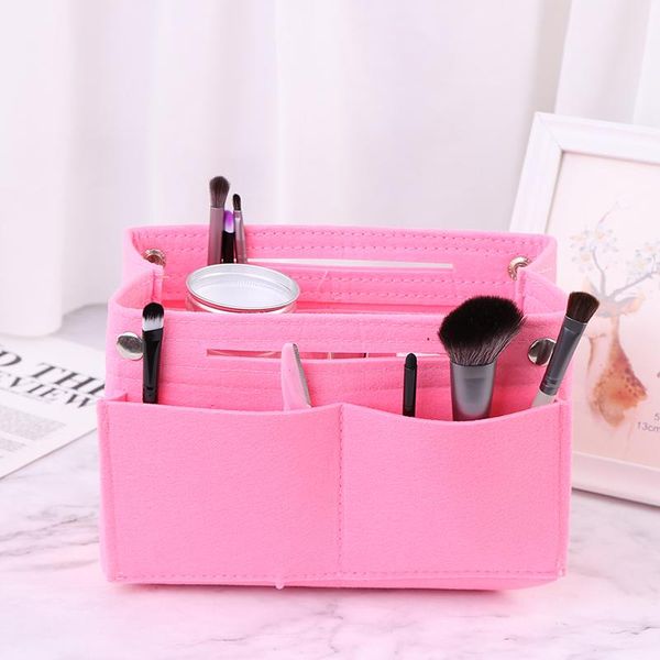 

storage bags felt cloth insert bag organizer makeup handbag travel inner purse portable cosmetic