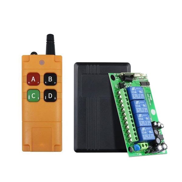 

smart home control universal rf 4ch ac110v 220v wireless remote system switch electric door 433mhz lighting lamp