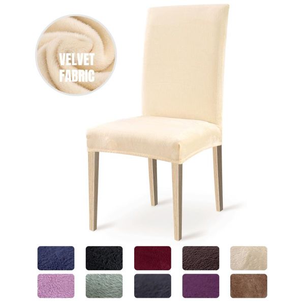 

removable thick plush chair cover stretch elastic slipcovers restaurant for weddings banquet folding el covering covers