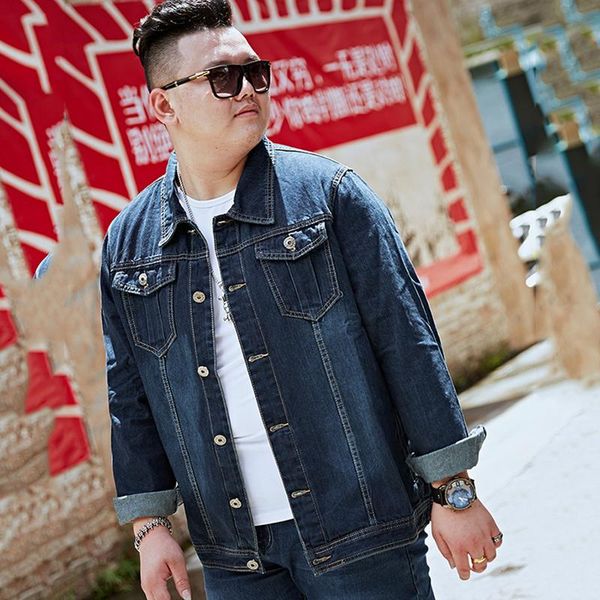 

men's jackets spring autumn mens cotton jacket trendy fashion bomber ripped denim male cowboy jeans plus size s-8xl, Black;brown