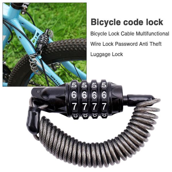 

bike locks bicycle lock cable multifunctional wire password anti theft luggage for fences warehouses strollers or other cars