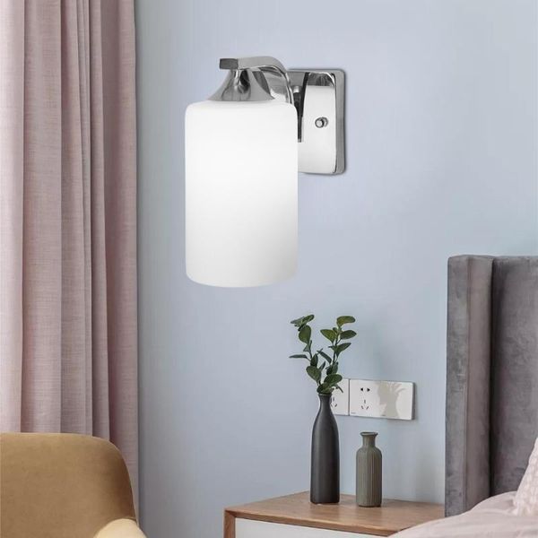 

wall lamp artpad e27 lamps indoor modern simple bedside white color glass lampshade minimalist bedroom light fixtures