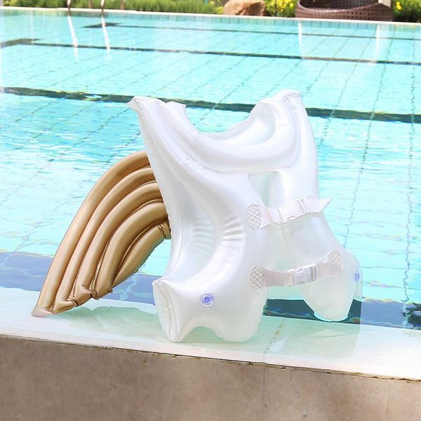 

life vest & buoy toy inflatable ring swimming wing floating female beach party angel adult/child pool ocean
