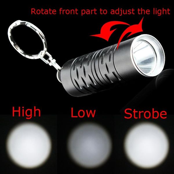 

flashlights torches ultra mini 2000lm xm-l t6 led keychain carry a with you 3-mode torch#p30