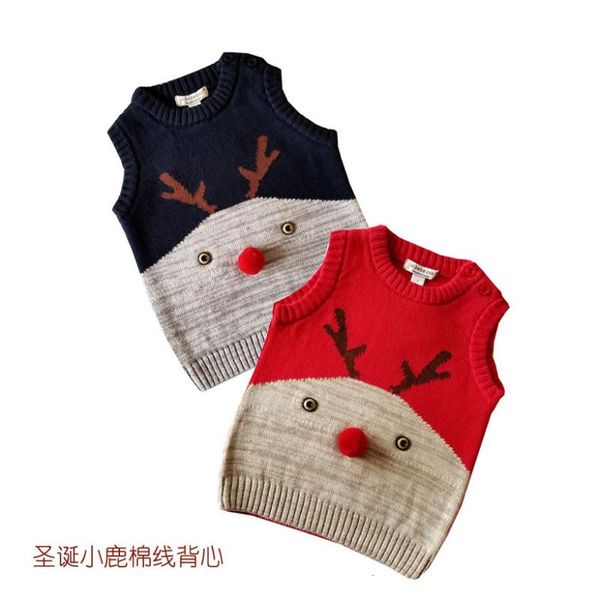 

kids vest for girls boys spring autumn knitted christmas baby vests fashion deer waistcoat clothes, Camo