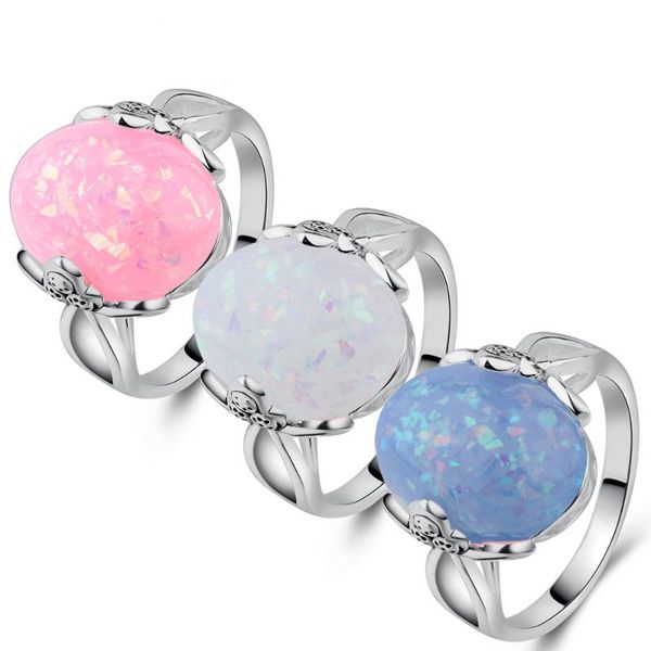 

wedding rings silver color ring european retro egg round crystal engagement tail for gift women cz party jewelry, Slivery;golden