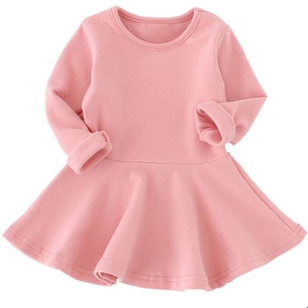 

girl's dresses chcdmp baby dress born infant clothing soft cotton costume 0-4 years birthday girls o-neck casual kids pleated, Red;yellow