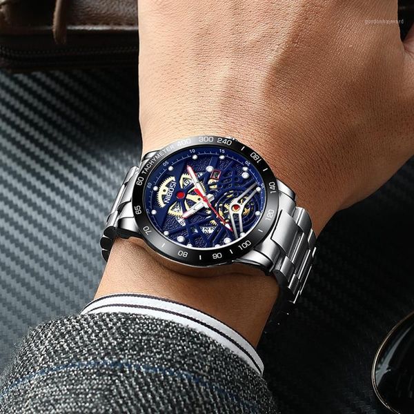 

fashion watch men brand sport mens watches waterproof quartz clock man casual military wristwatch relogio masculino wristwatches, Slivery;brown