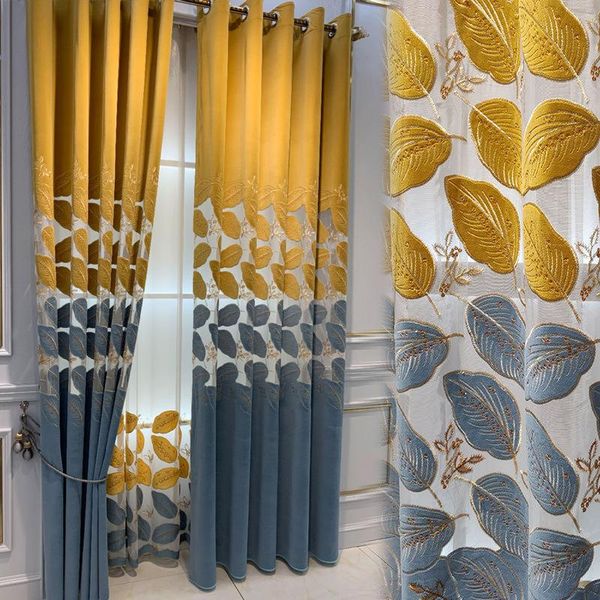

nordic mink velvet hollow embroidered curtains high-end luxury light for living dining room bedroom curtain & drapes