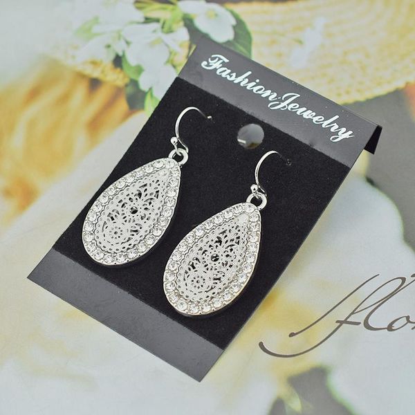 

dangle & chandelier fashion water drop earrings for women 2021 rhinestone silver color earring korean trendy party jewelry accessories prom