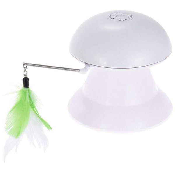 

cat toys laser toy, 2 in 1 automatic non-handheld chaser toy and interactive feather auto rotating light