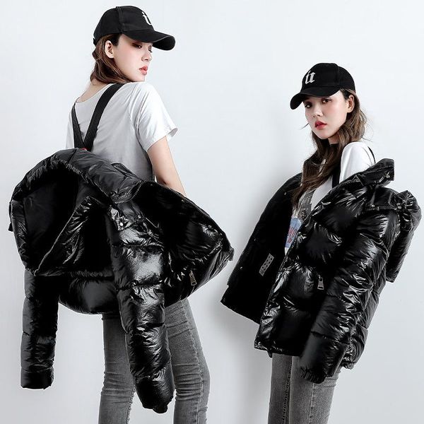 

women's down & parkas jacket winter states bright face short straps female coat color hooded loose bread served, Black