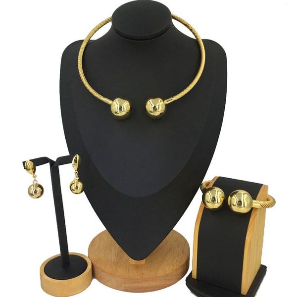 

earrings & necklace yuminglai 24k gold plated african jewelry set brazil dubai fhk12127, Silver