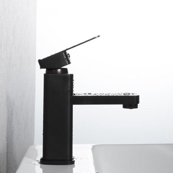 

bathroom sink faucets 2021 black square paint faucet washbasin basin cold mixer tap single hole