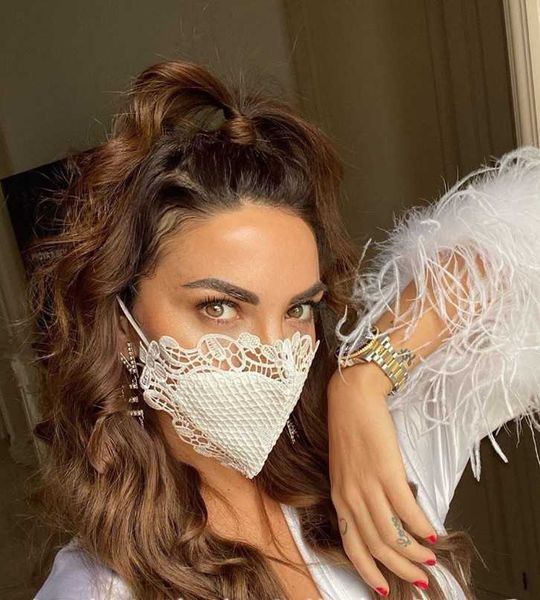 

mask hanging ear type water soluble sand dust proof lace